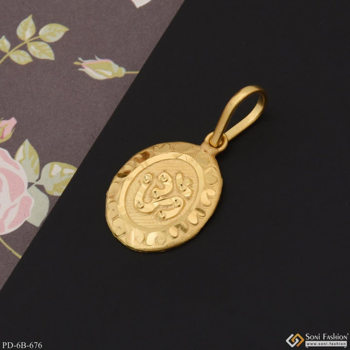 1 Gram Gold Plated Om Pretty Pendant For Children | Kids