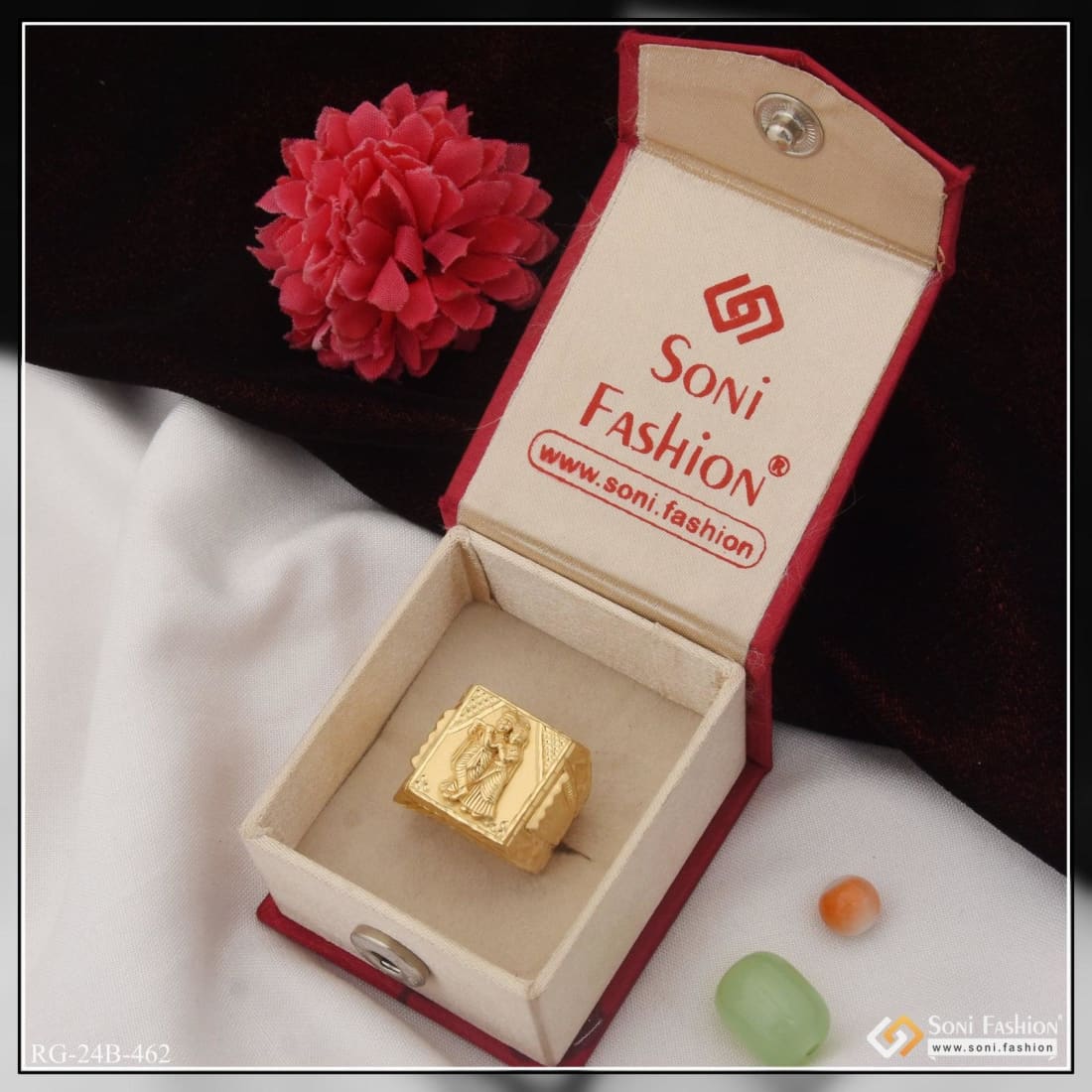 1 Gram Gold Plated Radha krishna Cute Design Best Quality Ring for Men -  Style B462 – Soni Fashion®