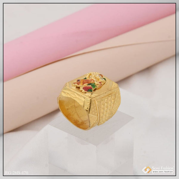 1 gram gold plated radha krishna extraordinary design ring