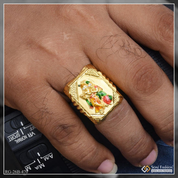 1 gram gold plated radha krishna extraordinary design ring