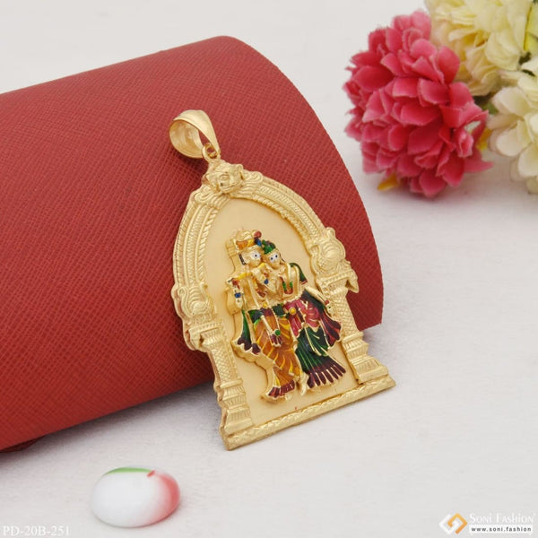 1 Gram Gold Plated Radha Krishna Fashionable Design Pendant