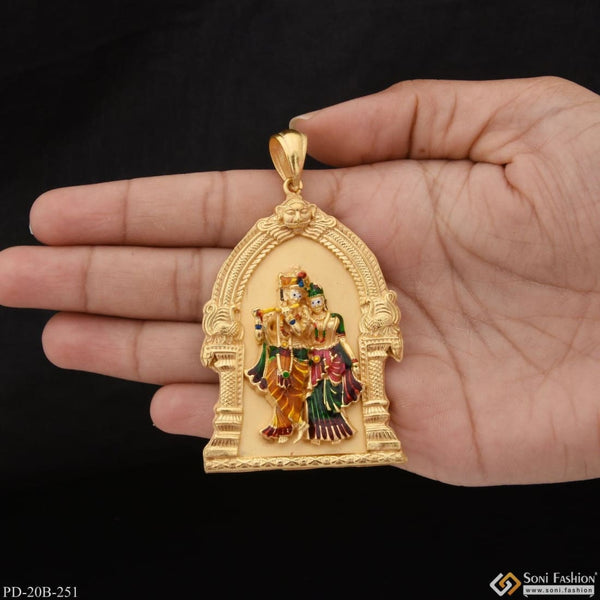 1 Gram Gold Plated Radha Krishna Fashionable Design Pendant