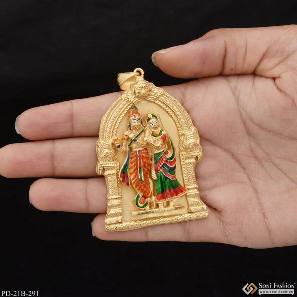 1 Gram Gold Plated Radha Krishna Glamorous Design Pendant