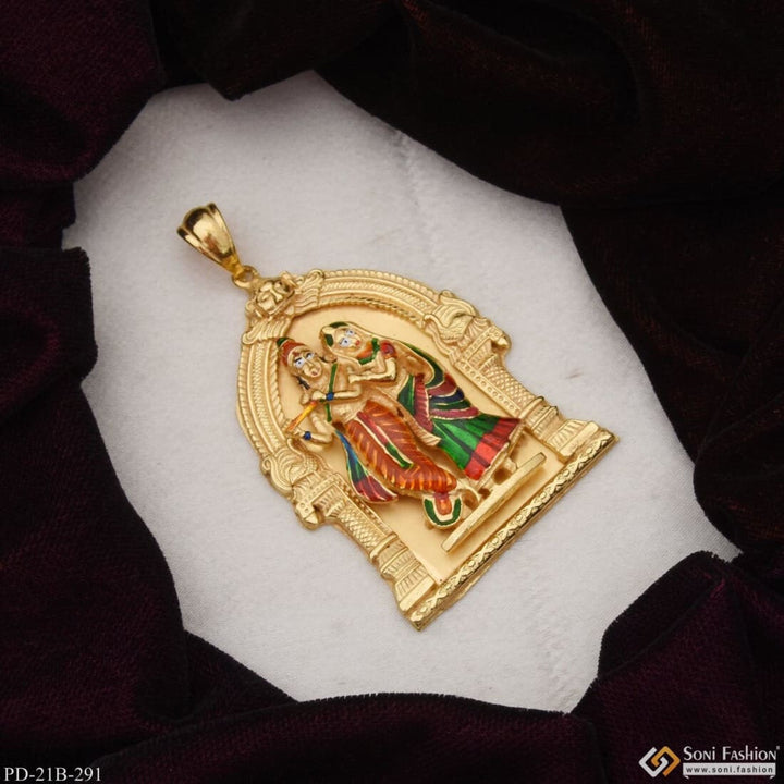 1 Gram Gold Plated Radha Krishna Glamorous Design Pendant