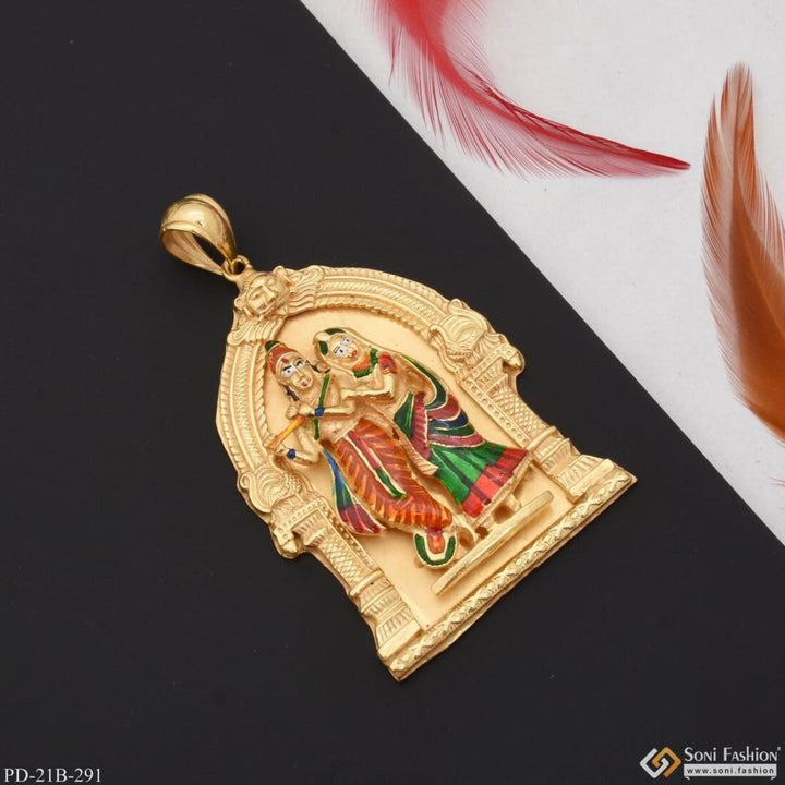 1 Gram Gold Plated Radha Krishna Glamorous Design Pendant