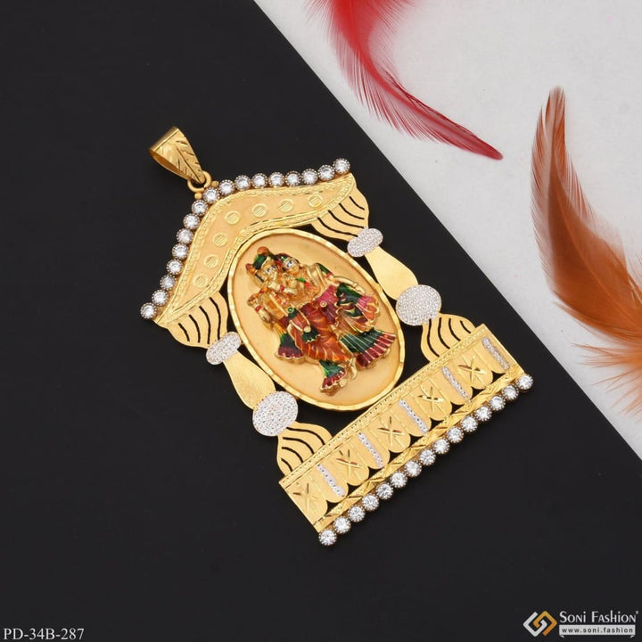 1 Gram Gold Plated Radha Krishna Glamorous Design Pendant