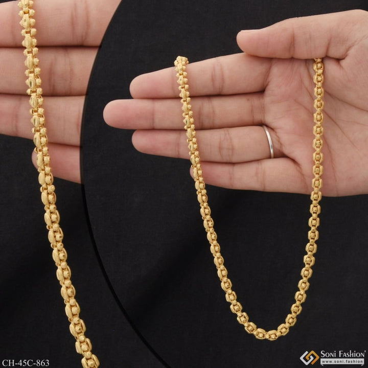 1 gram gold plated rajwadi stylish design best quality chain