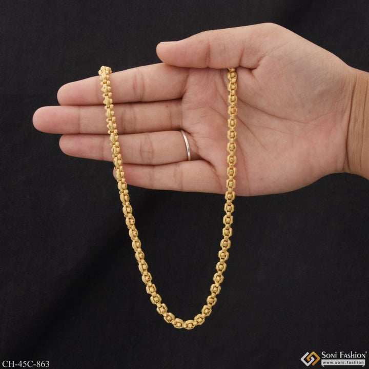 1 gram gold plated rajwadi stylish design best quality chain