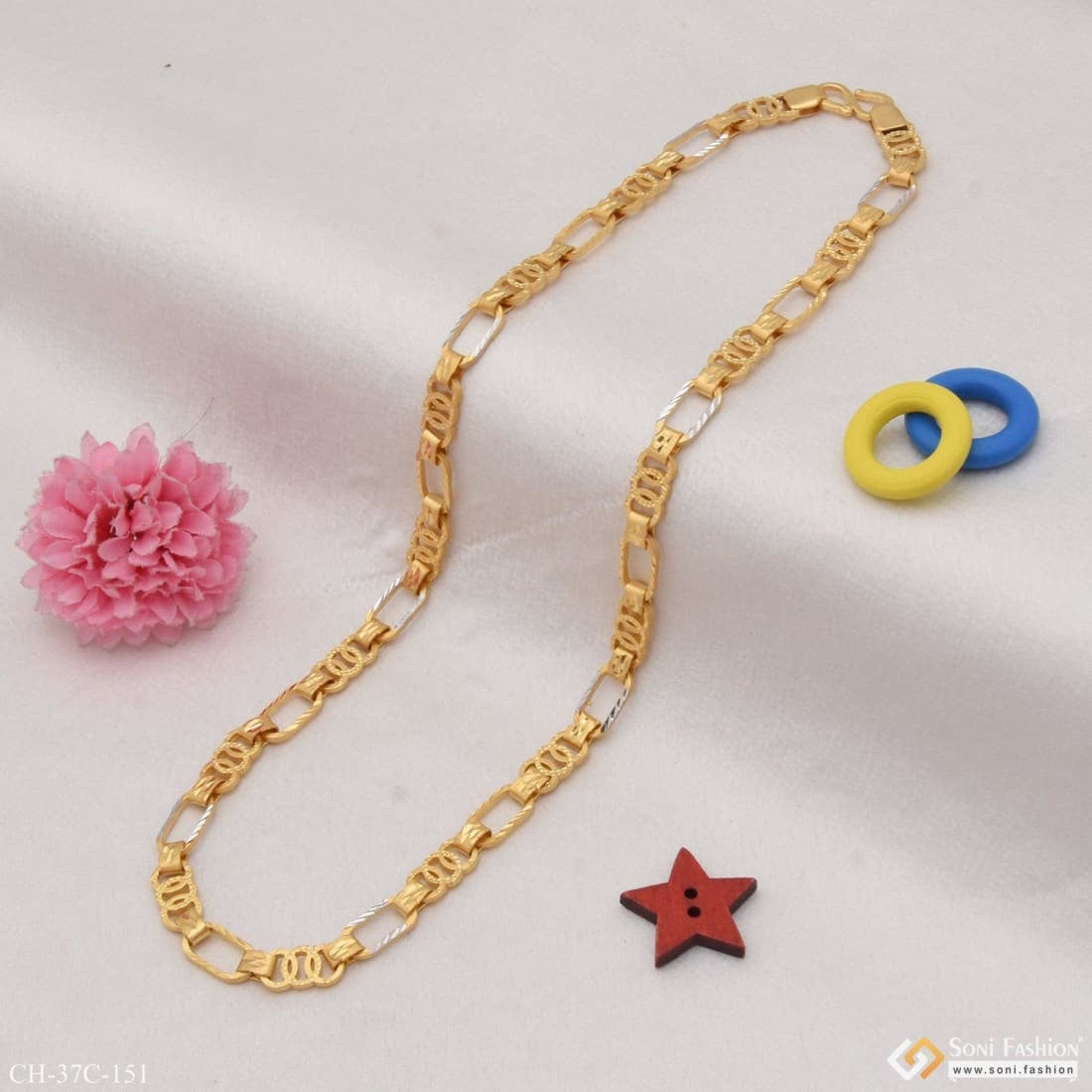 Round gold chain on sale design