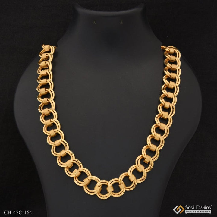 1 gram gold plated round linked finely detailed design chain