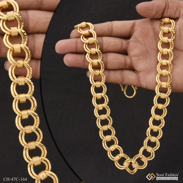 1 gram gold plated round linked finely detailed design chain