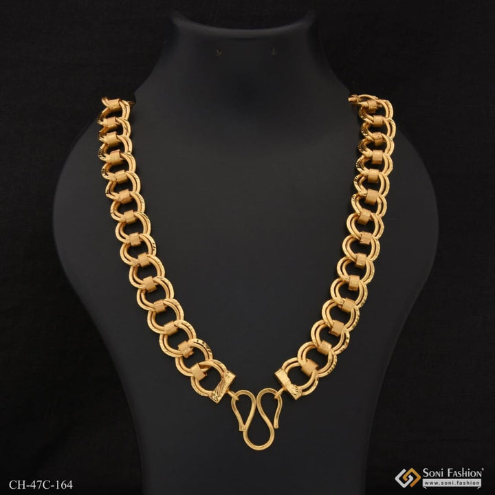 1 gram gold plated round linked finely detailed design chain