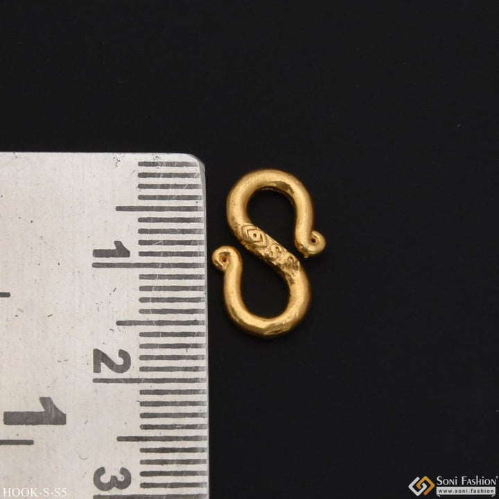 1 Gram Gold Plated s Hook For Chain - Small Size - chain