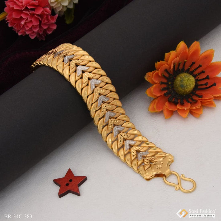 1 gram gold plated v shape pokal delicate design bracelet