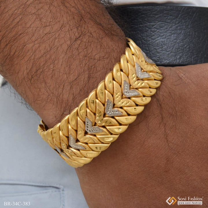 1 gram gold plated v shape pokal delicate design bracelet