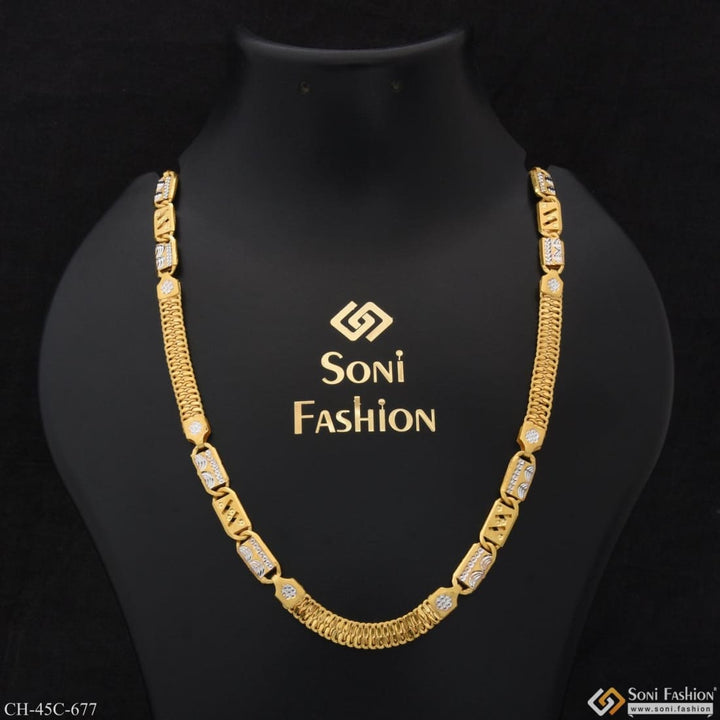 1 Gram Gold Plated Shipra With Nawabi Gorgeous Design Chain