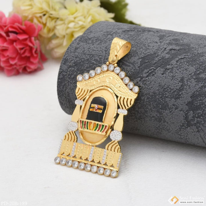 1 gram gold plated shiv ling fancy design high-quality