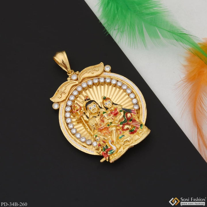 1 Gram Gold Plated Shiv-parvati Cute Design Best Quality