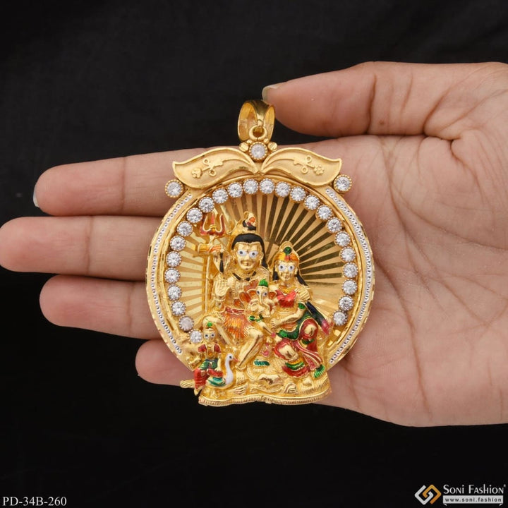 1 Gram Gold Plated Shiv-parvati Cute Design Best Quality