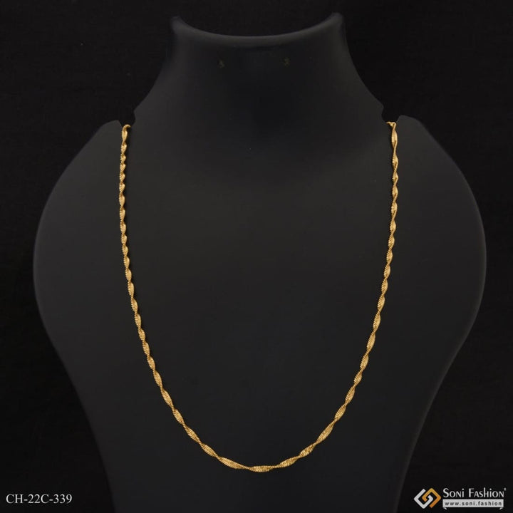 1 gram gold plated streamlined design superior quality chain