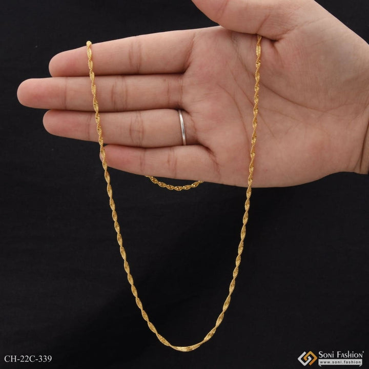 1 gram gold plated streamlined design superior quality chain