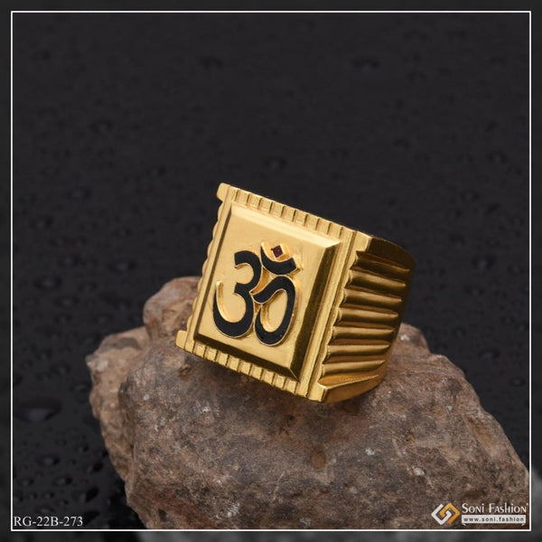 1 gram gold plated om streamlined design superior quality