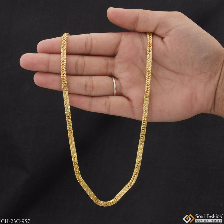 1 Gram Gold Plated Superior Quality Gorgeous Design Chain