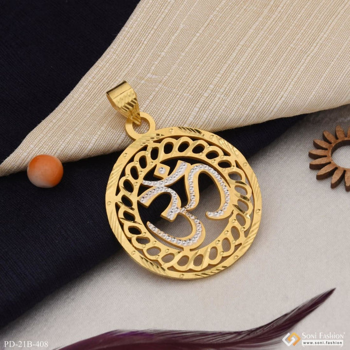 1 Gram Gold Plated Om Superior Quality Graceful Design