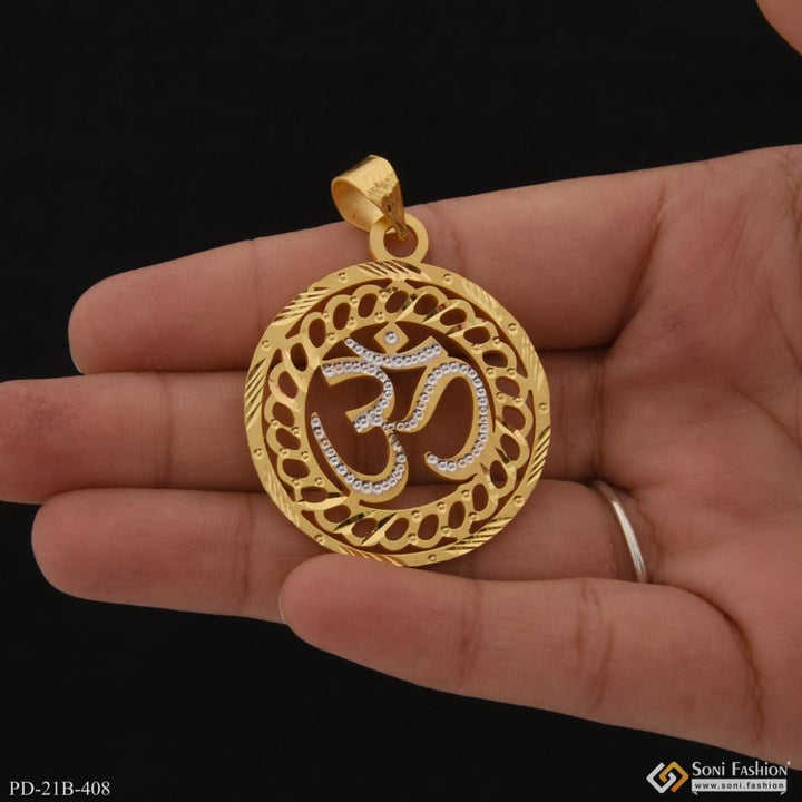 1 Gram Gold Plated Om Superior Quality Graceful Design