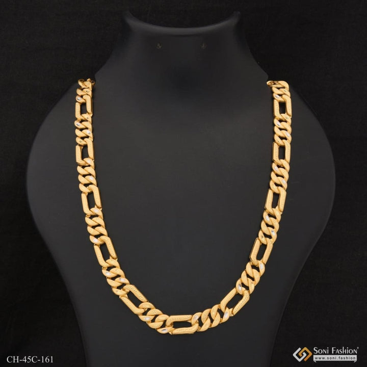 1 Gram Gold Plated Superior Quality High-class Design Chain For Men - Style C161