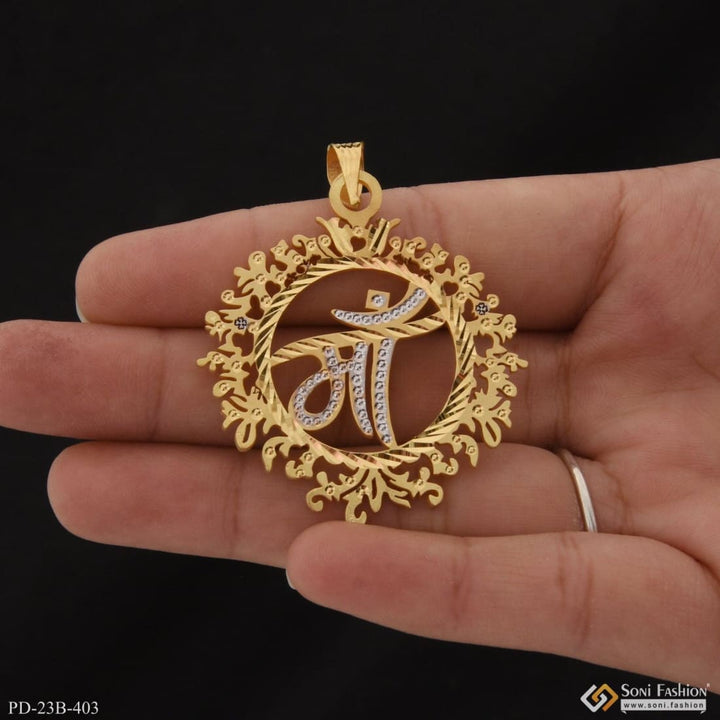 1 Gram Gold Plated Maa Superior Quality Unique Design