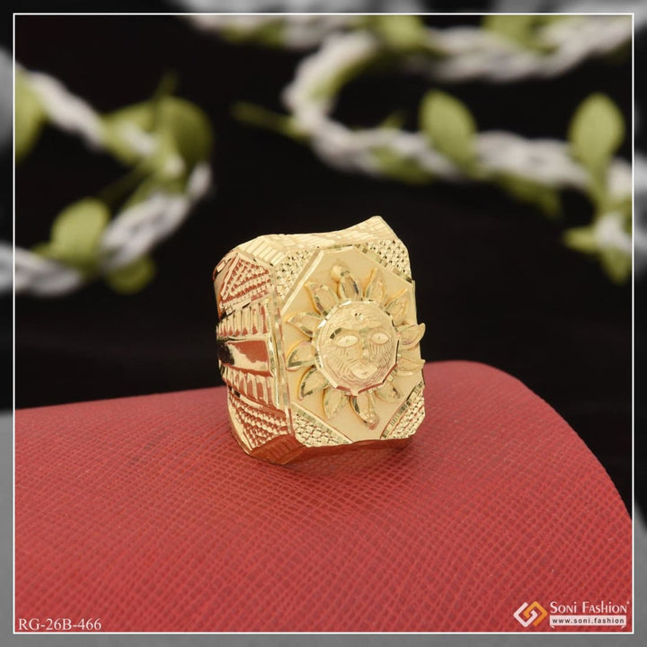 1 gram gold plated sun superior quality unique design ring