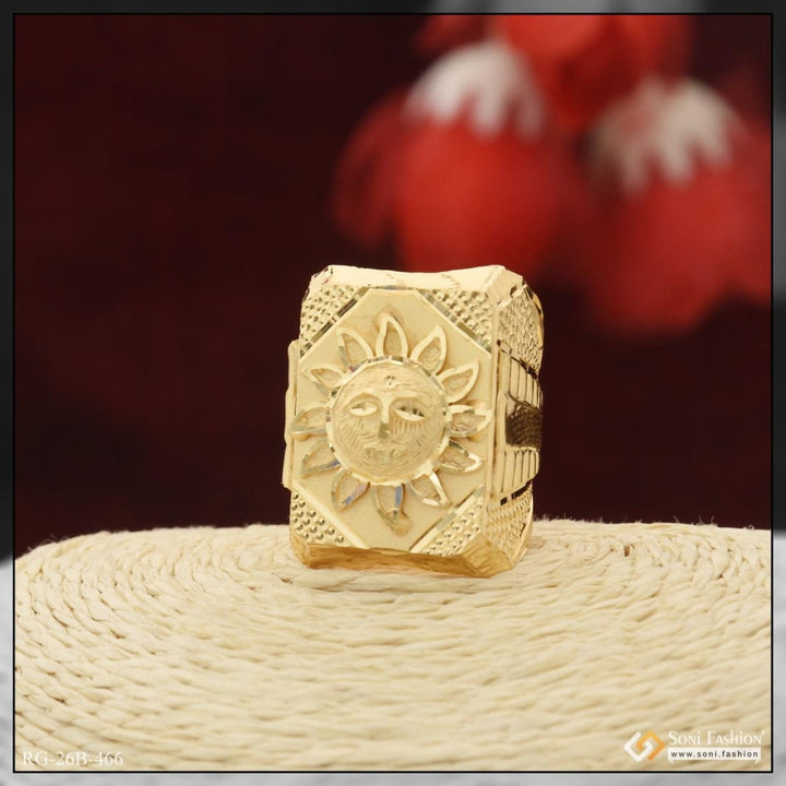 1 gram gold plated sun superior quality unique design ring