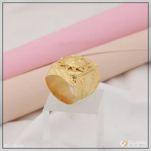 1 gram gold plated sun superior quality unique design ring