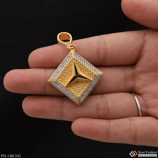 1 gram gold plated triangle with diamond best quality