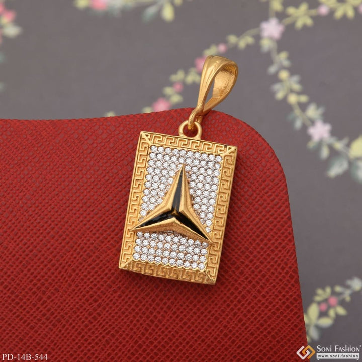 1 gram gold plated triangle with diamond best quality