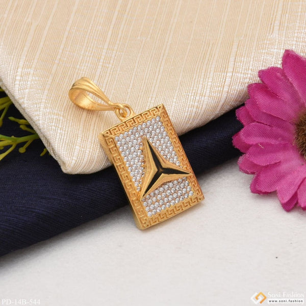 1 gram gold plated triangle with diamond best quality