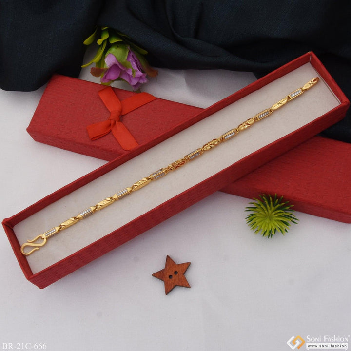 1 Gram Gold Plated With Diamond Design High-quality