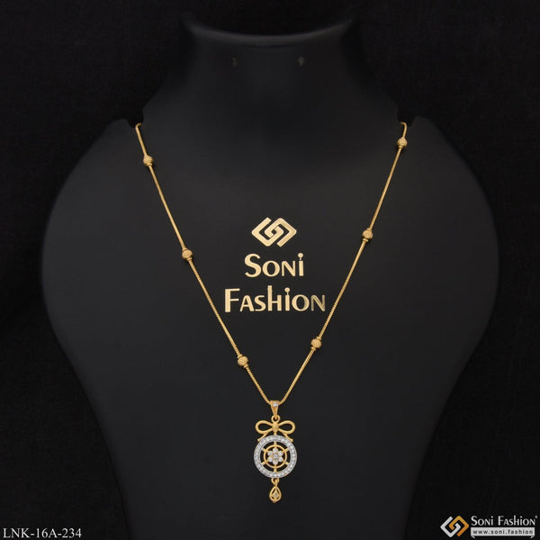 1 Gram Gold Plated With Diamond Fashion-forward Necklace