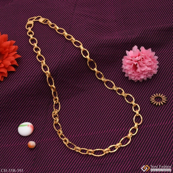 1 Gram Gold Chain Bracelet with Flower and Pearl - Style B393