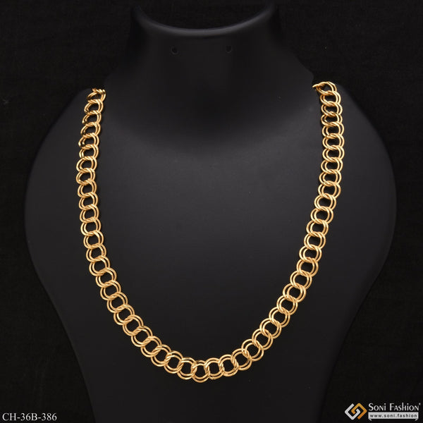 1 Gram Gold - Ring Into Finely Detailed Design Plated Chain