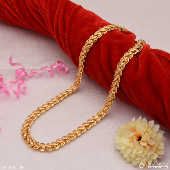 Red velvet pillow with a gold chain, 1 gram gold ring into ring with Kohli gold plated chain for men.