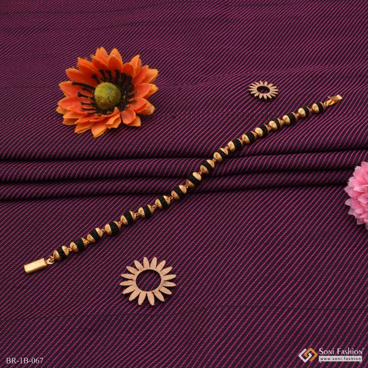 1 Line Rudraksha Classic Design Superior Quality Gold