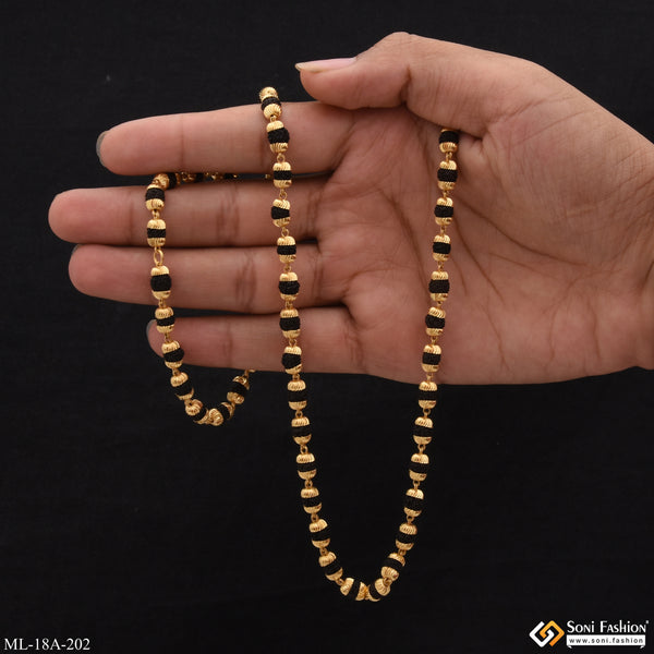 1 Gram Gold Forming Cute Design Best Quality Rudraksha Mala for Men - Style A202