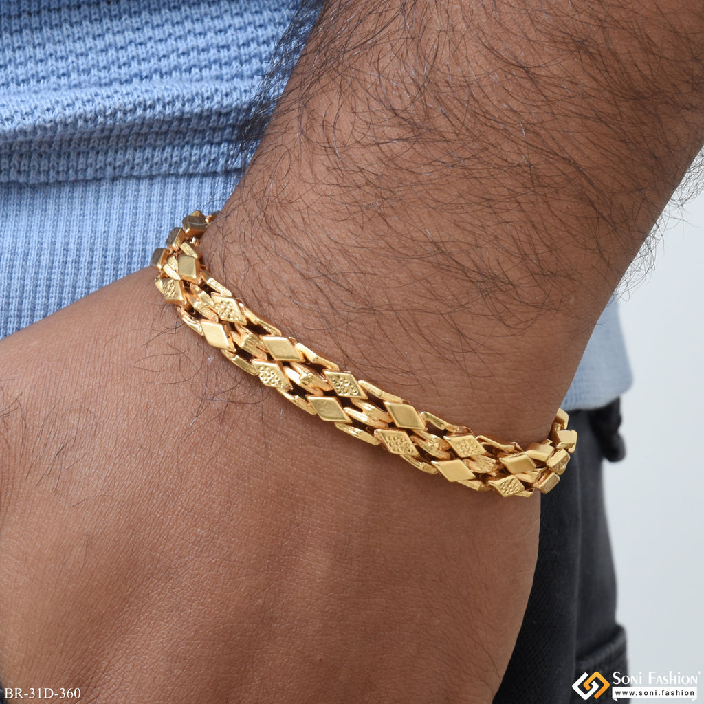 Simple gold bracelet for men shop