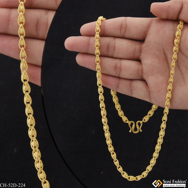 1 Gram Gold Plated Cool Design Sophisticated Design Chain for Men - Style D224