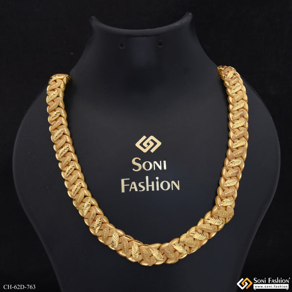 1 Gram Gold Plated Delicate Design Pokal Chain for Men - Style D763