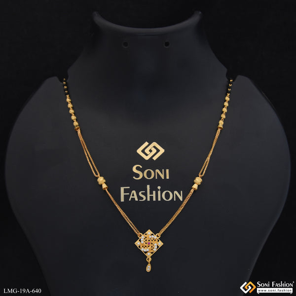 1 Gram Gold Plated Designer Mangalsutra for Women - Style A640