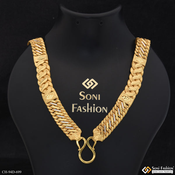 1 Gram Gold Plated Excellent Design Pokal Chain for Men - Style D699