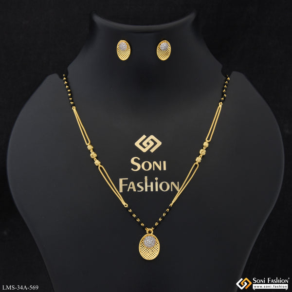 1 Gram Gold Plated Exclusive Design Mangalsutra Set for Women - Style A569